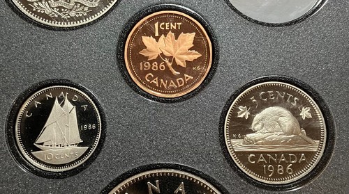 1986 canada proof set 10 - 1986,