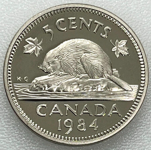 Proof nickel 1984 canada 5 - nickel,