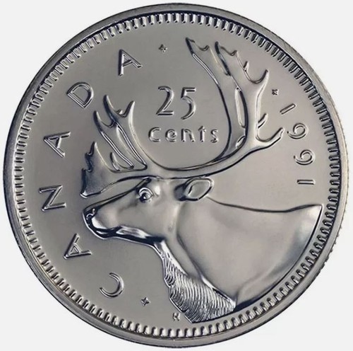 Canada 1991 prooflike quarter - canada,