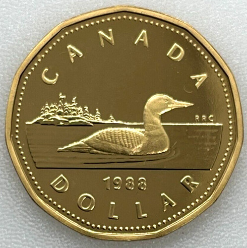 Proof loonie 1988 canada - proof,
