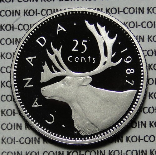 Canada 1987 quarter - pf,