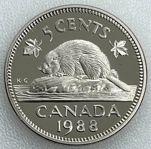 Proof nickel 1988 canada - 1988, 5