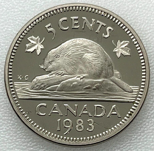 Proof nickel 1983 canada 5 - nickel,