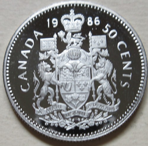 1986 canada proof - proof, half